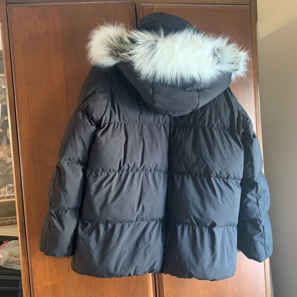 Sam Edelman black puffer jacket with fur lined hood size M - Picture 10 of 10